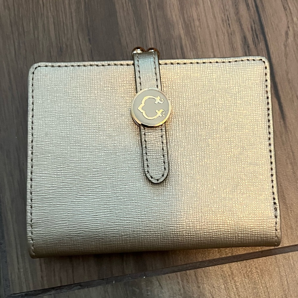 Gold leather wallet